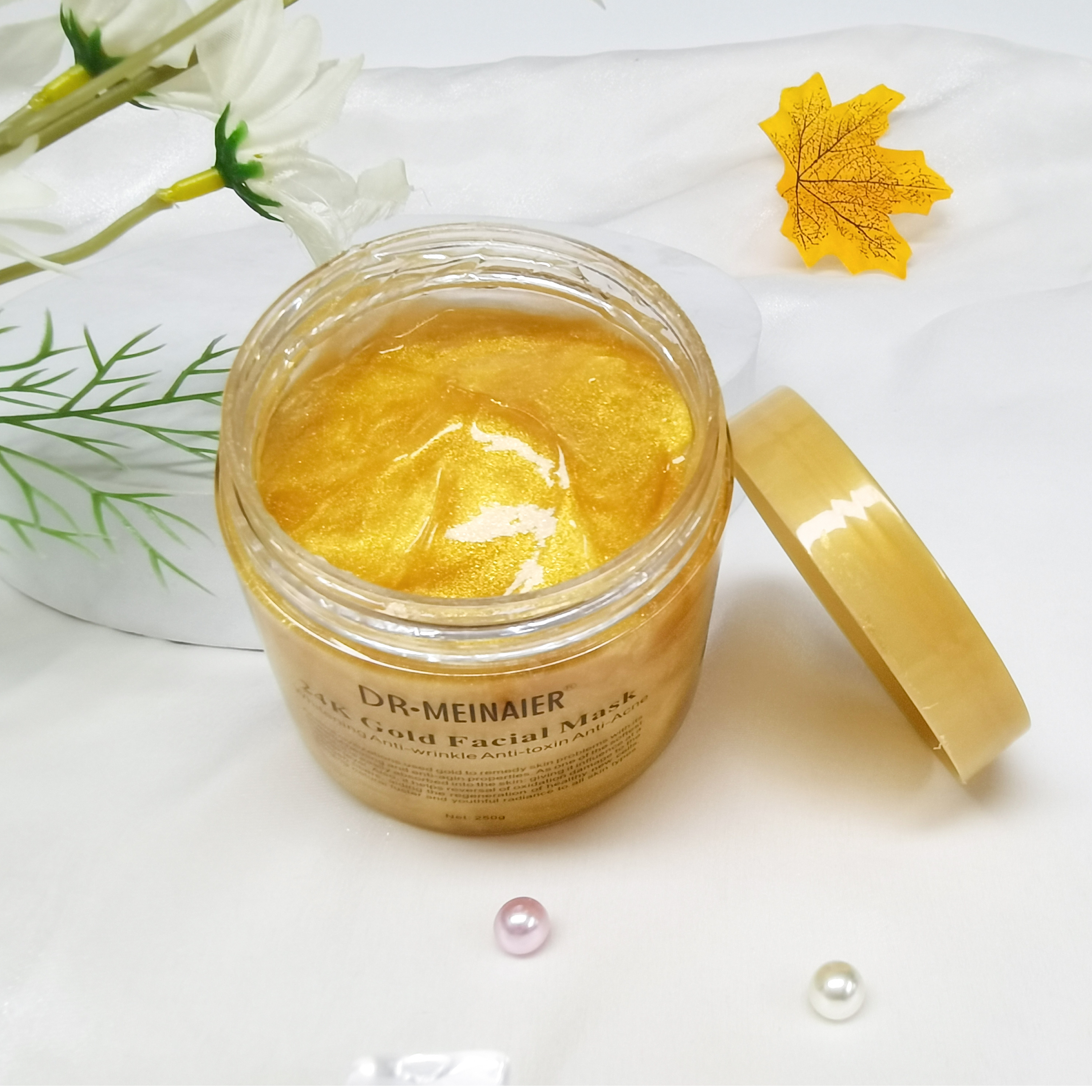 24K Gold Natural Whitening Mask Anti Aging Moisturize Vitamin C Skin Care Facial Jelly Sleeping Mask Private Label