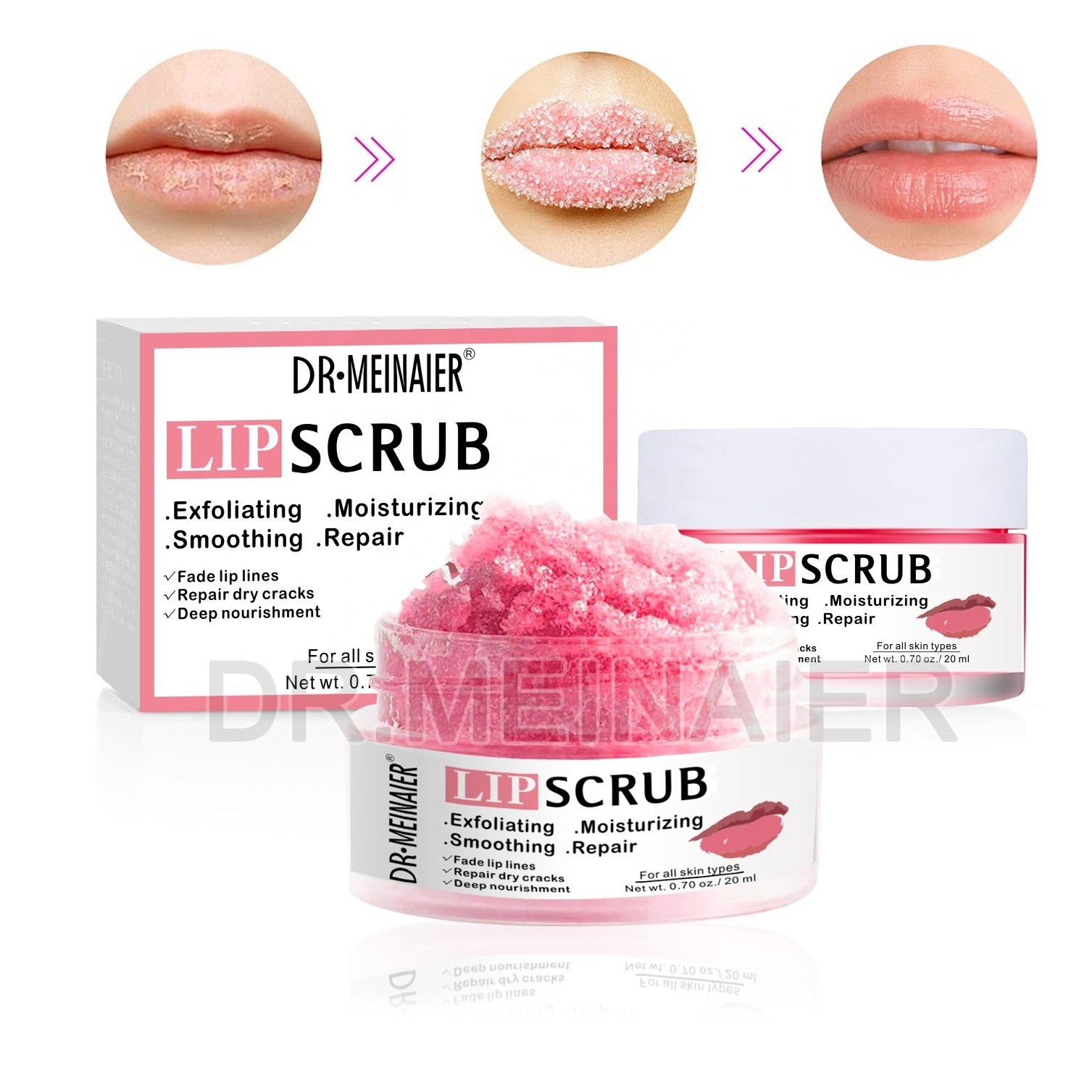 Custom Private Label Lip Scrub Organic Pure Fruit Sugar Scrub Rose Coffee Exfoliating Repair Hydrate Anti-wrinkle Lips Care