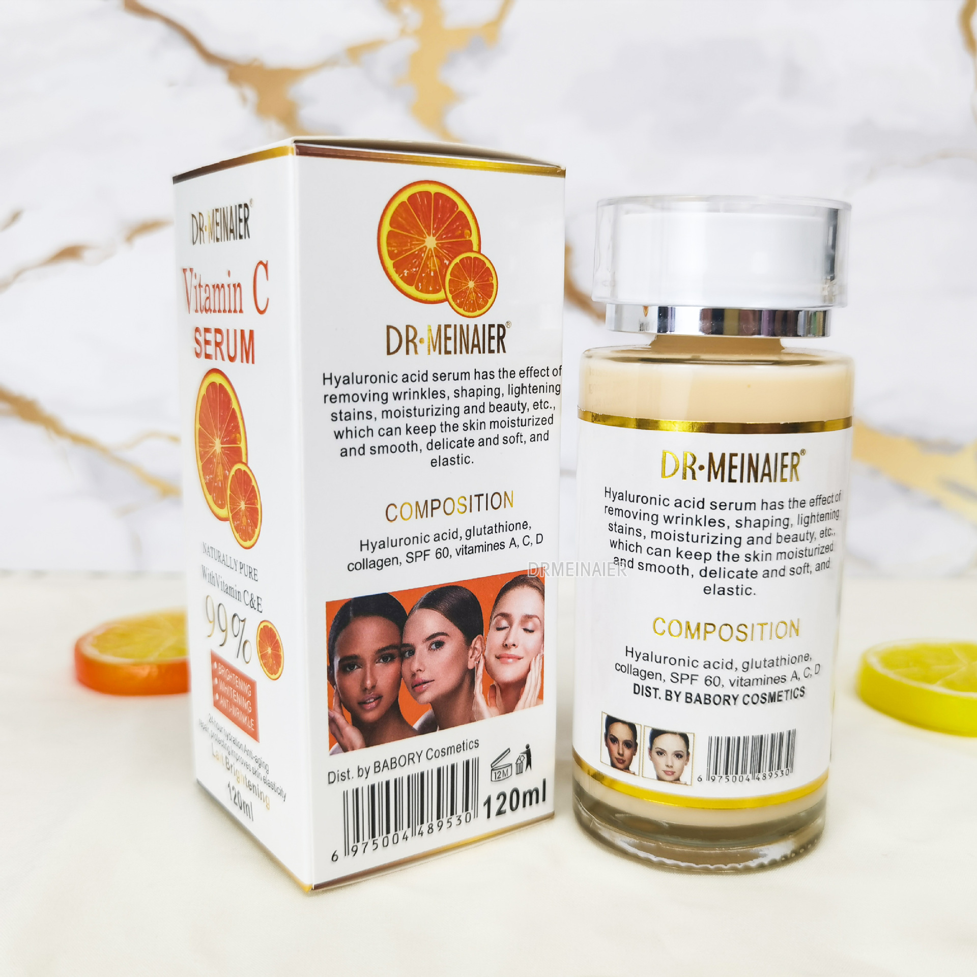 Private label Pure Whitening Serum AHA Vitamin C Skincare Face Hydrating Lightening Spot Freckle Wrinkle Remover Face and Body