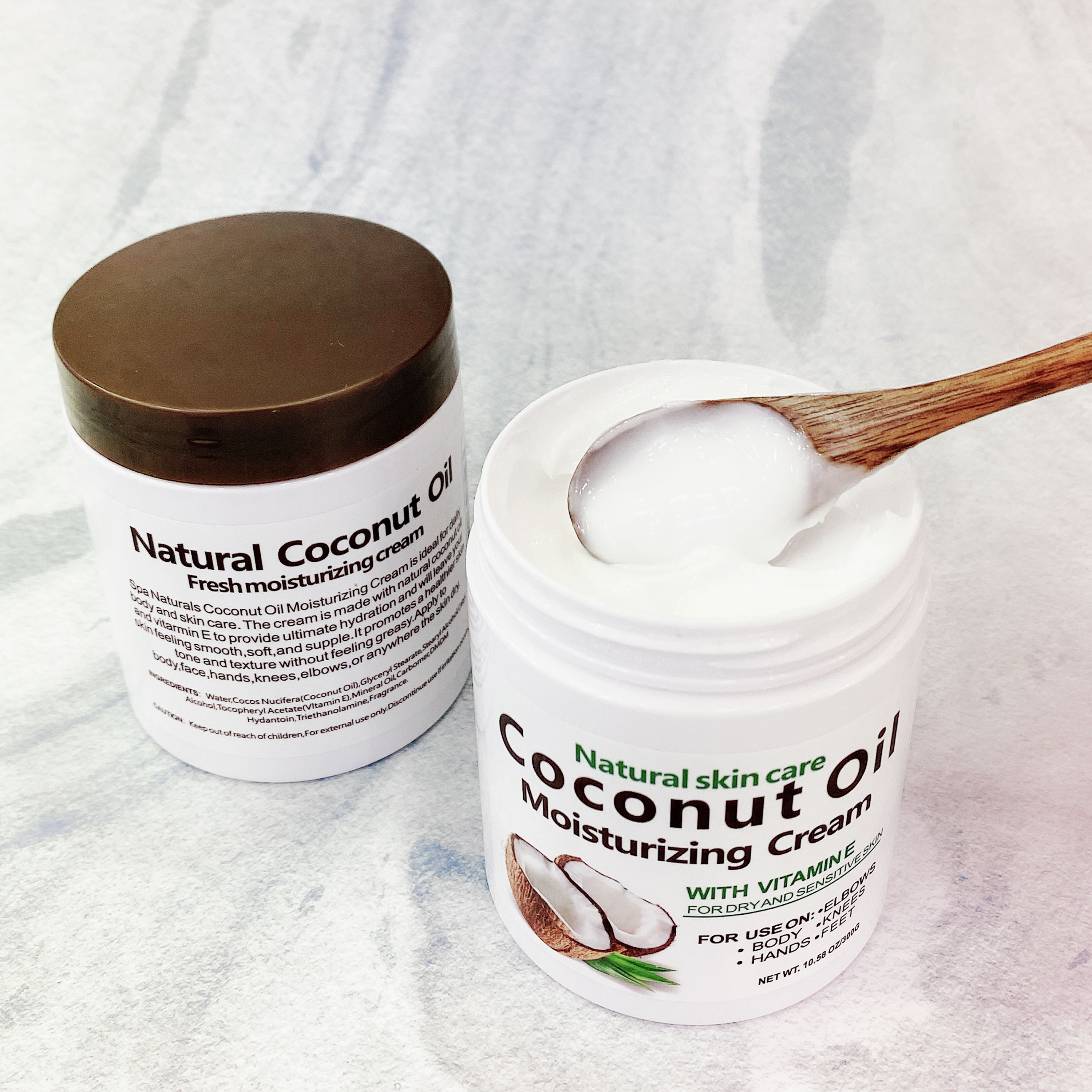 Natural Coconut Cream Vitamin E Skincare Whitening Moisturizing Face Body Anti-aging Nourishing Shea Butter