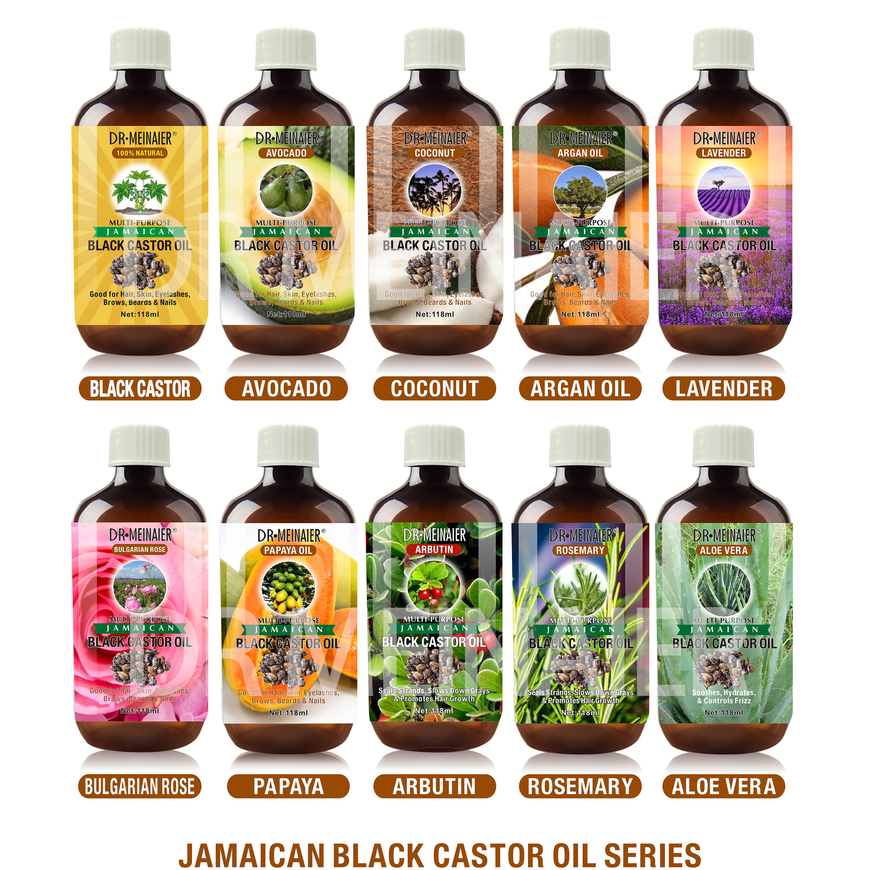 Pure Jamaican Castor Oil Whitening Anti-aging Essential Oil Skincare Face Body Hair Care Castor Oil