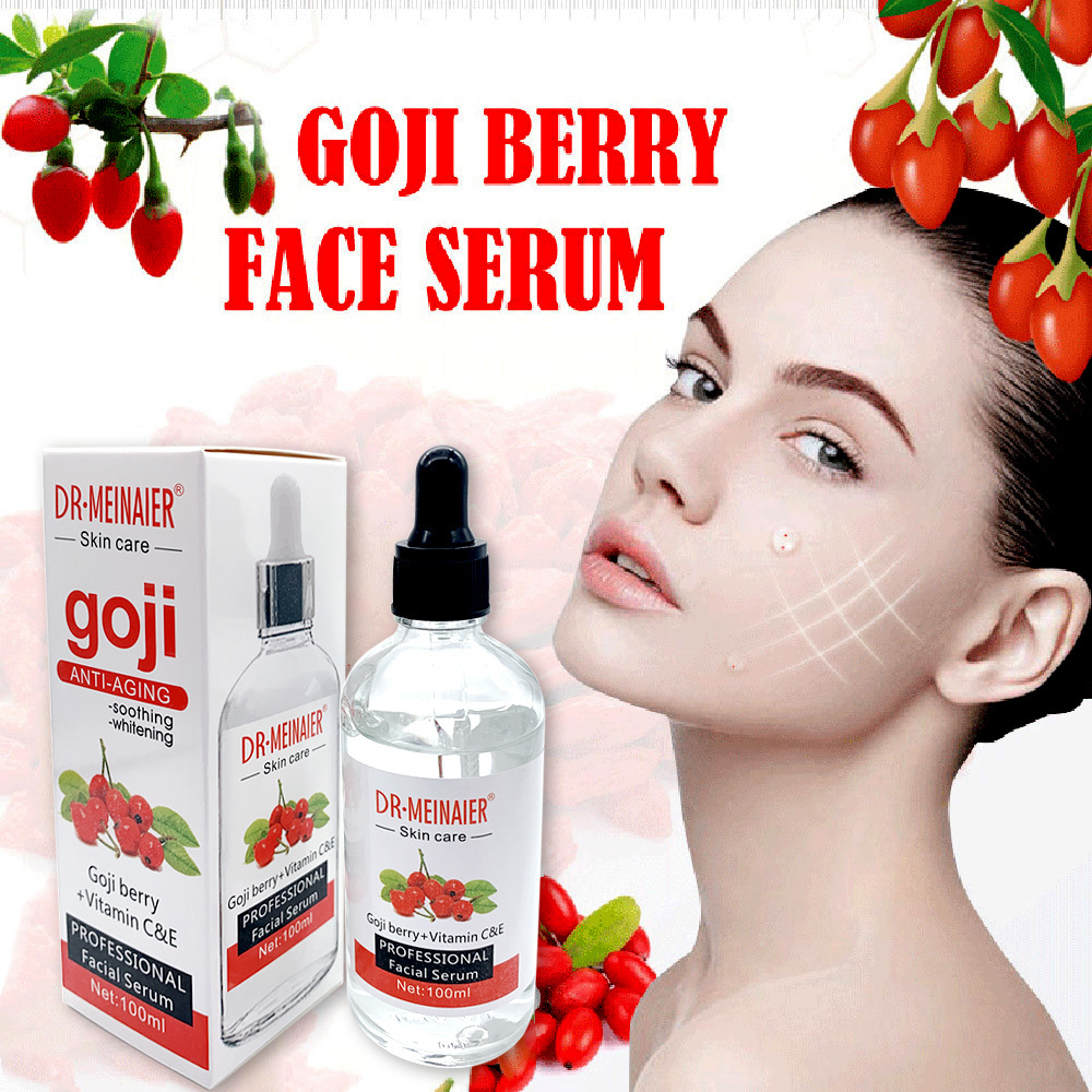 Natural Face Serum 100ml Goji berry Vitamin C&E Serum Anti aging Whitening Essence Skin care