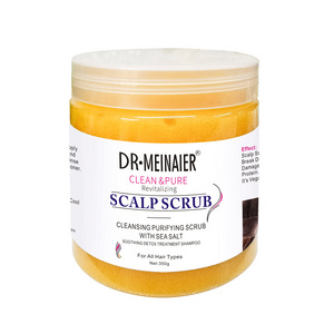 Private Label Hair Scalp Scrub with Sea Salt Deep Cleansing Anti Itch Remove Dandruff Oil-Control Organic Hair Shampoo