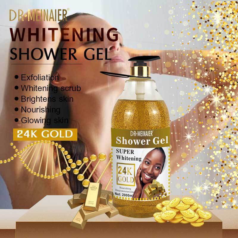 wholesale shower gel 2000ml carrot turmeric AHA gold body wash whitening scrub exfoliating liquid soap natural skincare