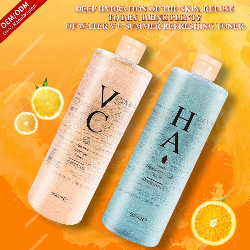 Skin care whitening moisturizing glowing toner vitamin C Hyaluronic acid anti acne face water 500ml