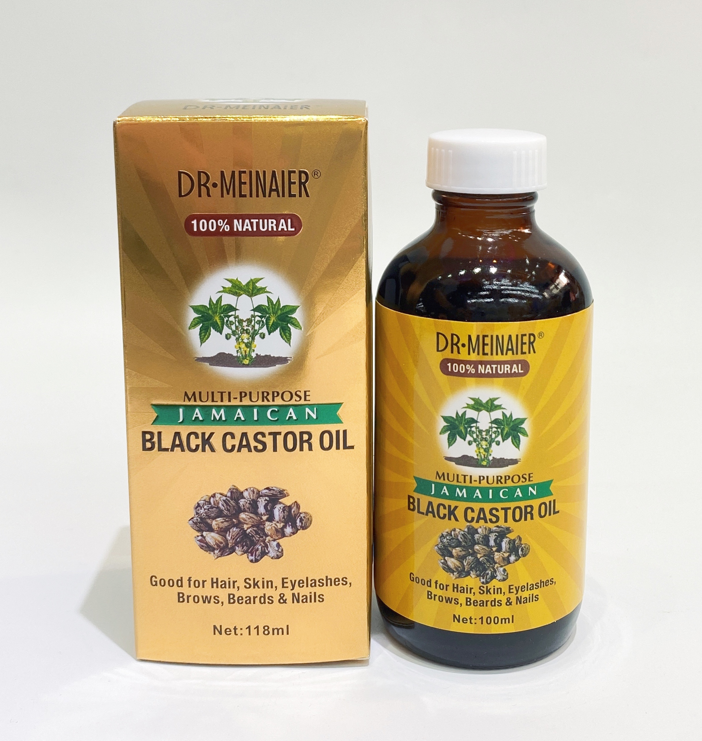 Pure Jamaican Castor Oil Whitening Anti-aging Essential Oil Skincare Face Body Hair Care Castor Oil