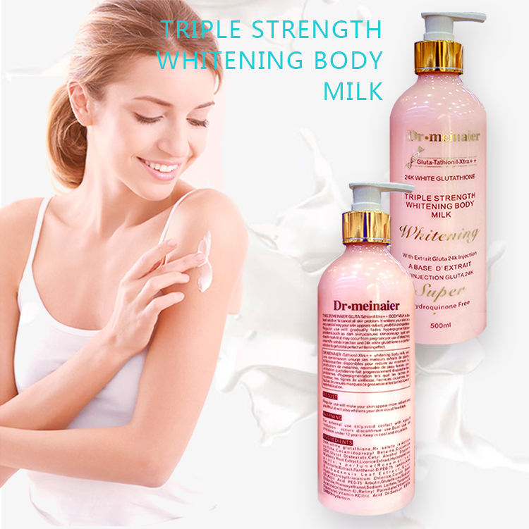 Hot Sale Milk Gluta 24k Quick Whitening Body Lotion Beauty Skin Care Shea Butter Moisturizing Cream Body Milk