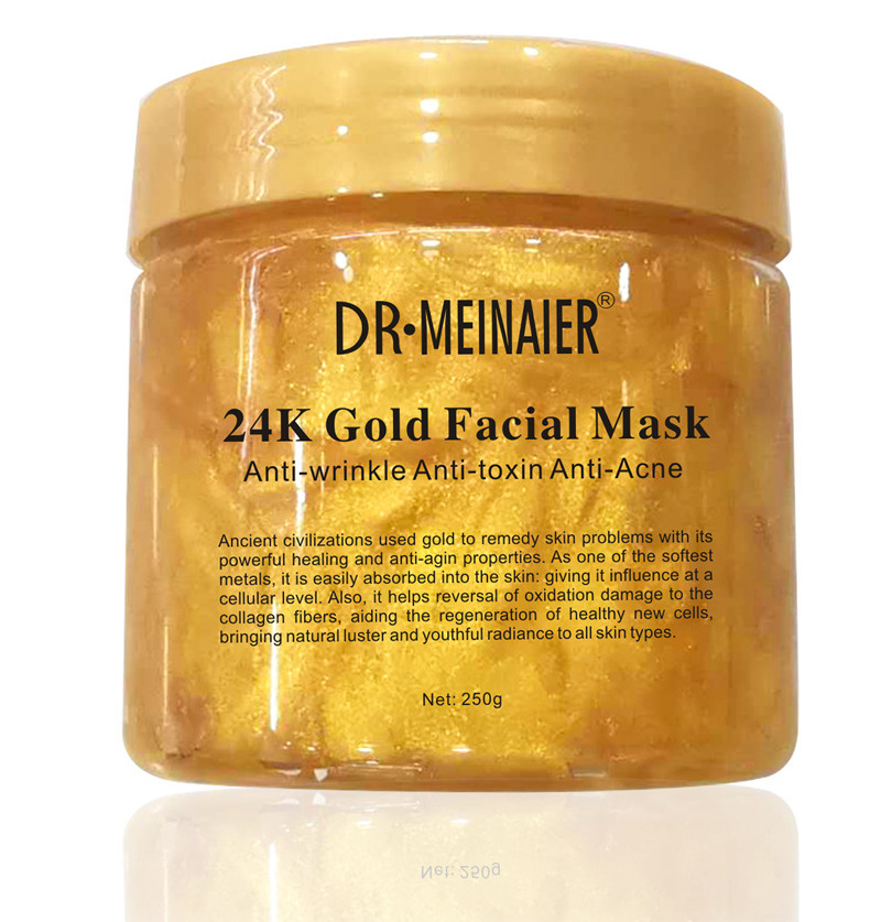 24K Gold Natural Whitening Mask Anti Aging Moisturize Vitamin C Skin Care Facial Jelly Sleeping Mask Private Label