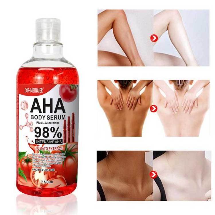 Skin Whitening Serum Face and Body Glowing Moisturizer AHA Tomato Correct Age Spot Acne Natural Facial Serum Essence