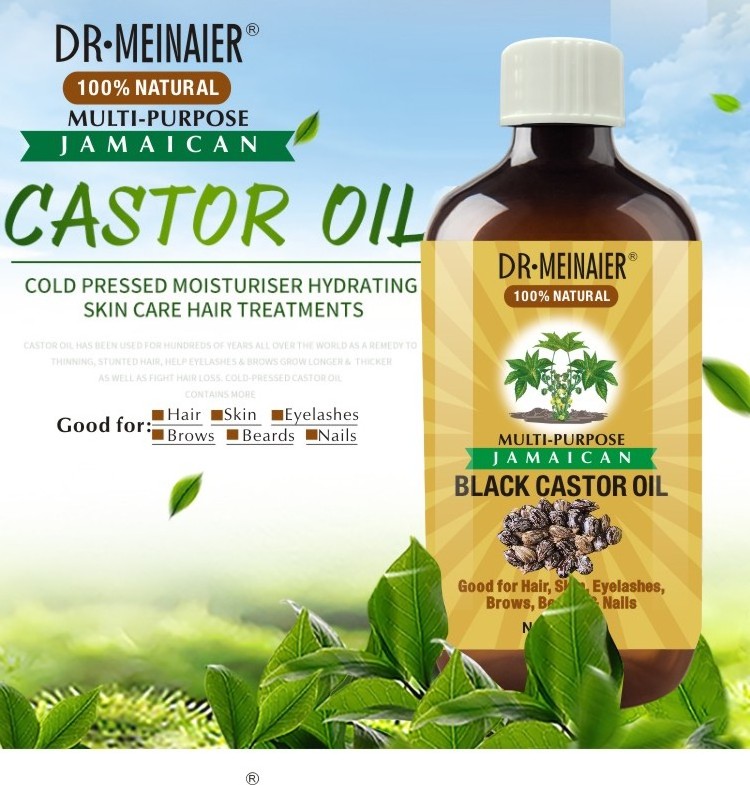 Pure Jamaican Castor Oil Whitening Anti-aging Essential Oil Skincare Face Body Hair Care Castor Oil