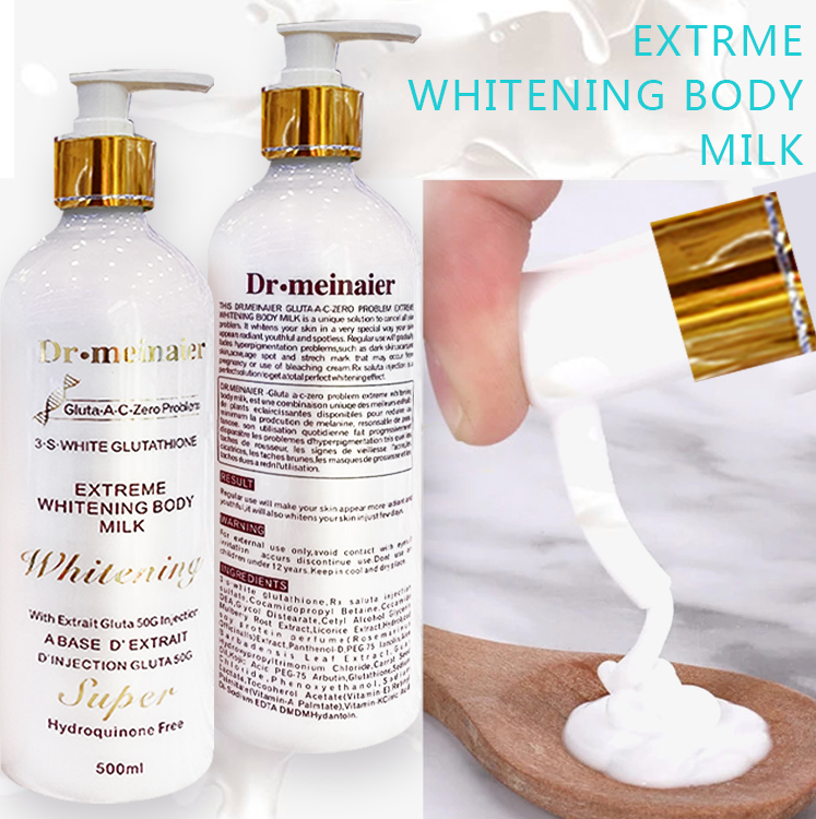 Hot Sale Milk Gluta 24k Quick Whitening Body Lotion Beauty Skin Care Shea Butter Moisturizing Cream Body Milk