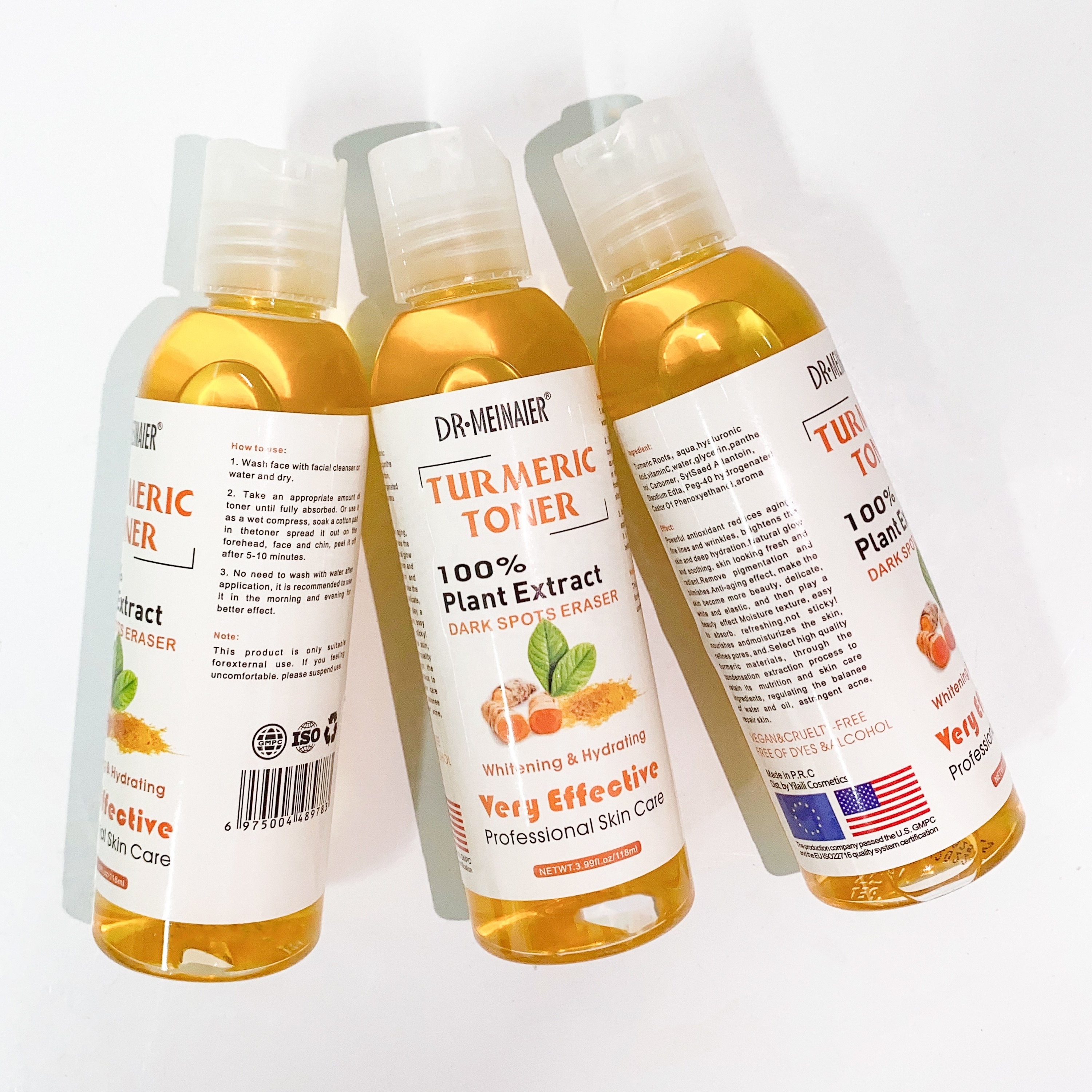 Turmeric Water Whitening Hydrating Face Toner Fade Blemishes Dark Spots Corrector Remover Anti-acne Facial Toner Water