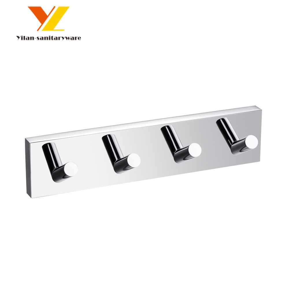 Bathroom Accessories Coat Hooks Towel Hooks for Clothes Wall Metal 2 Hooks Clothing Brass White Box Multifunction Chrome 300PCS