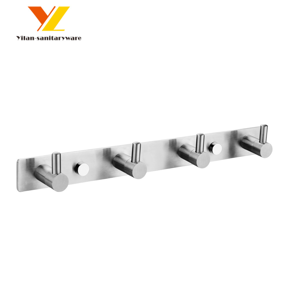 Wall Mounted Coat Hook Rack Bathroom Towel Hooks Clothing Multifunction Sustainable Hooks & Rails Stainless Steel Brushed 300PCS