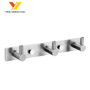 Wall Mounted Coat Hook Rack Bathroom Towel Hooks Clothing Multifunction Sustainable Hooks & Rails Stainless Steel Brushed 300PCS