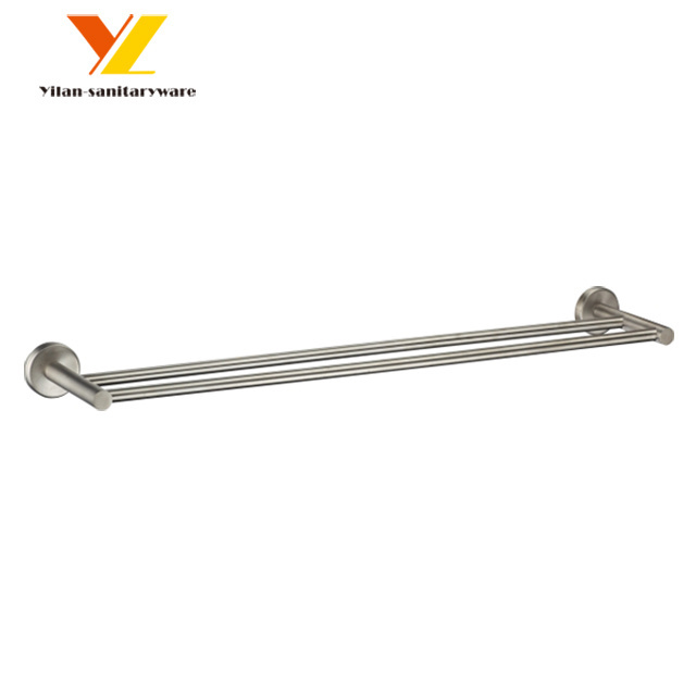 Wall Mounted Chrome Plated Single Towel Bar for Bathroom White Box Stainless Steel Towel Rail 60cm Free Spare Parts Traditional