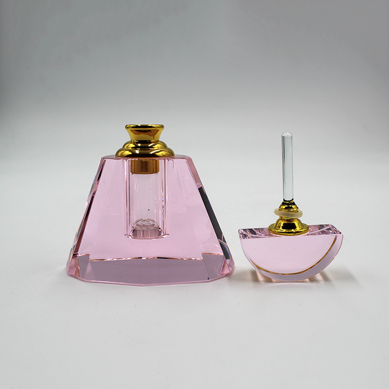 YL-9007 Wholesale 3ml 6ml 12ml Cheap Pink Antique Crystal Perfume Bottles  Empty Perfume Bottle For Car Decoration