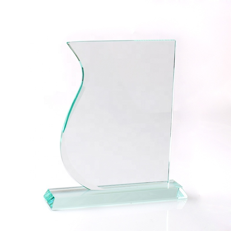 Cooperate Anniversary Gift Customize Blank Glass Crystal Award Plaque