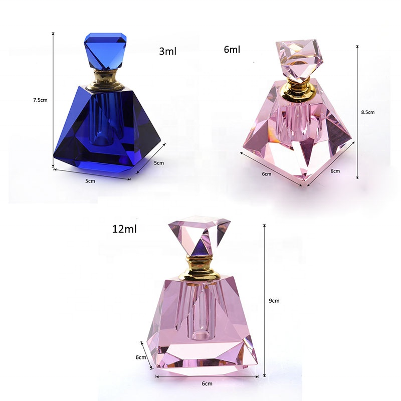 Wholesale 3ml 6ml 12ml Arabic Handmade Antique K9 Crystal Perfume Bottles For Valentine Day Gift Wedding Favor