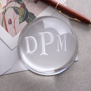 Gift box packing Magnifying Glass Dome K9 Optical Crystal Half Ball Paperweight Desktop Magnifier