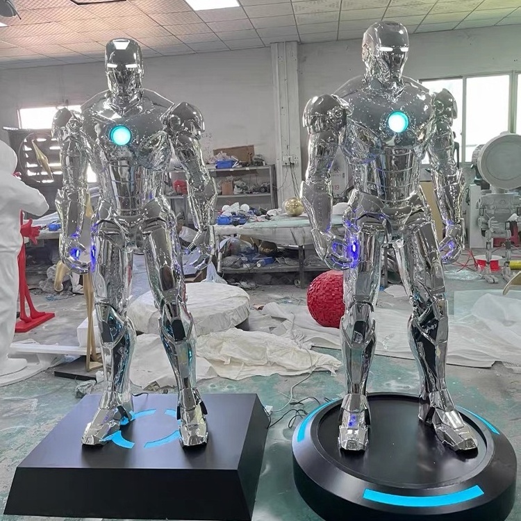 Marvel Film Action Figure Resin Statue Iron Man Fiberglass Sculpture Decoration Anime Character Marvel Heroes Deco Sculpture