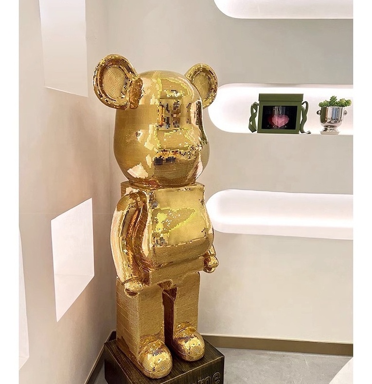 Outdoor Sculpture Modern Art Cartoon Resin Bear Brick Statues Model Bearbrick Sculptures