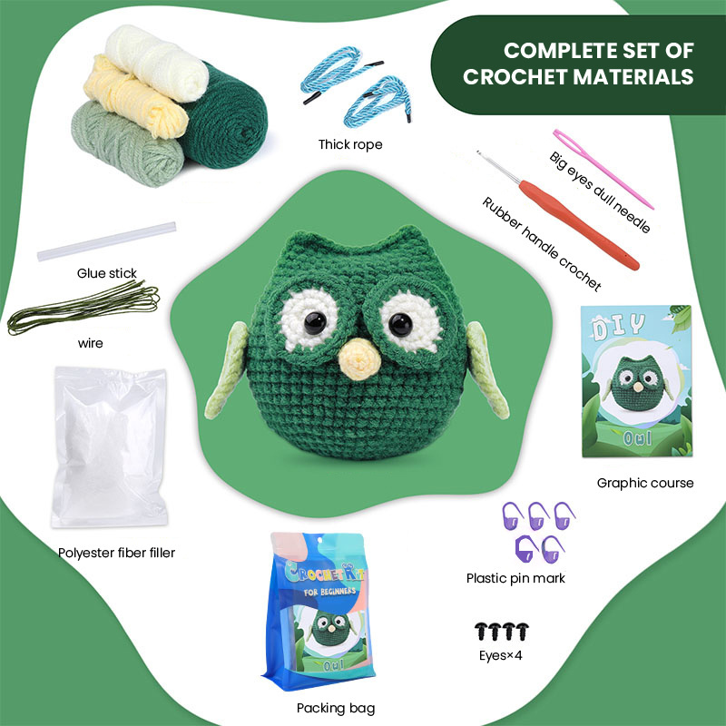 Crochet Kit handmade crochet animals beginner crochet kit animal portable beginner crochet kit diy Crochet Kit