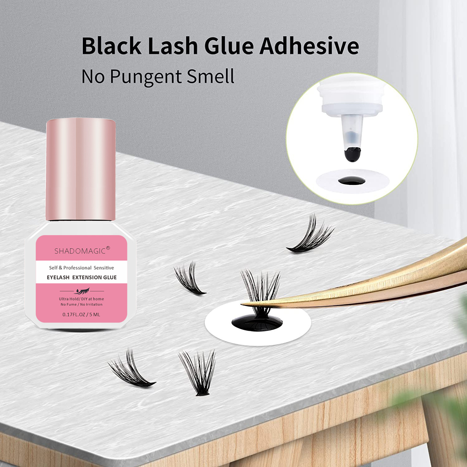 5ml Private Label Custom Logo Wholesale Black Adhesive False Lash Glue Eyelash Extension Glue