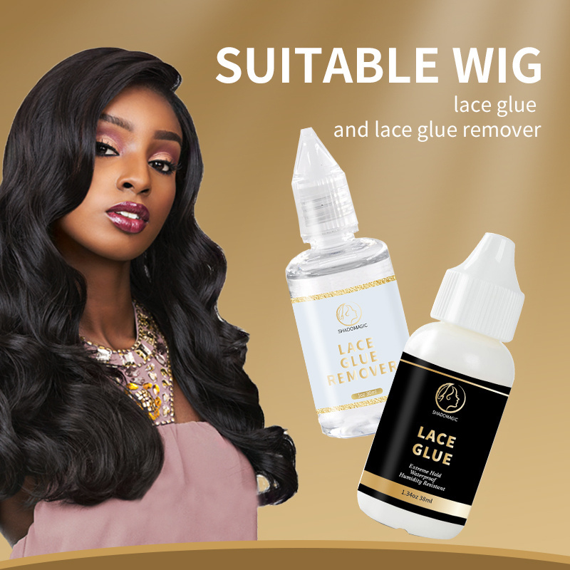 Private Label Adhesive Strong Hold Hair Wigs Lace Glue remover Wholesale Waterproof Adhesive Lace Glue  for Wig Toupee