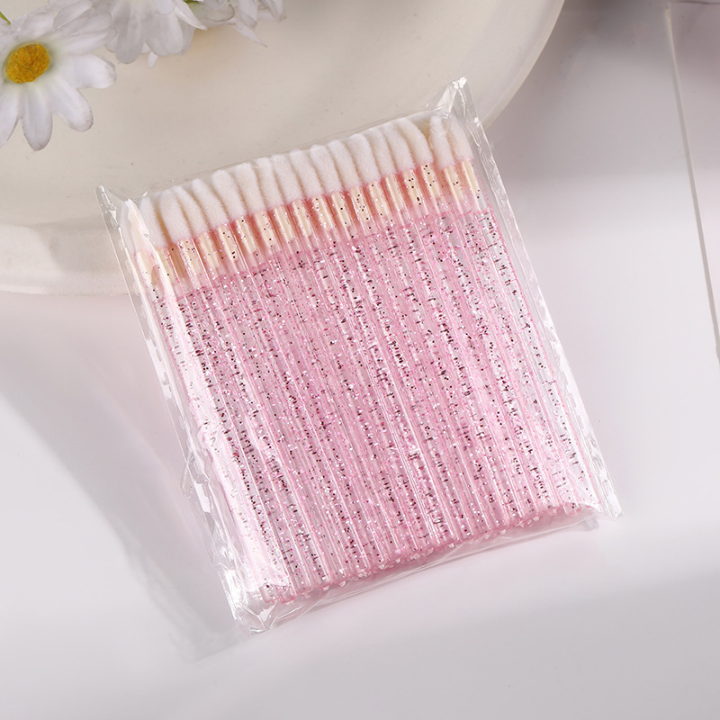 50pcs disposable Crystal Rod lip brush Makeup Brushes Applicator Lip Gloss Wands Use With Lash glue Remover