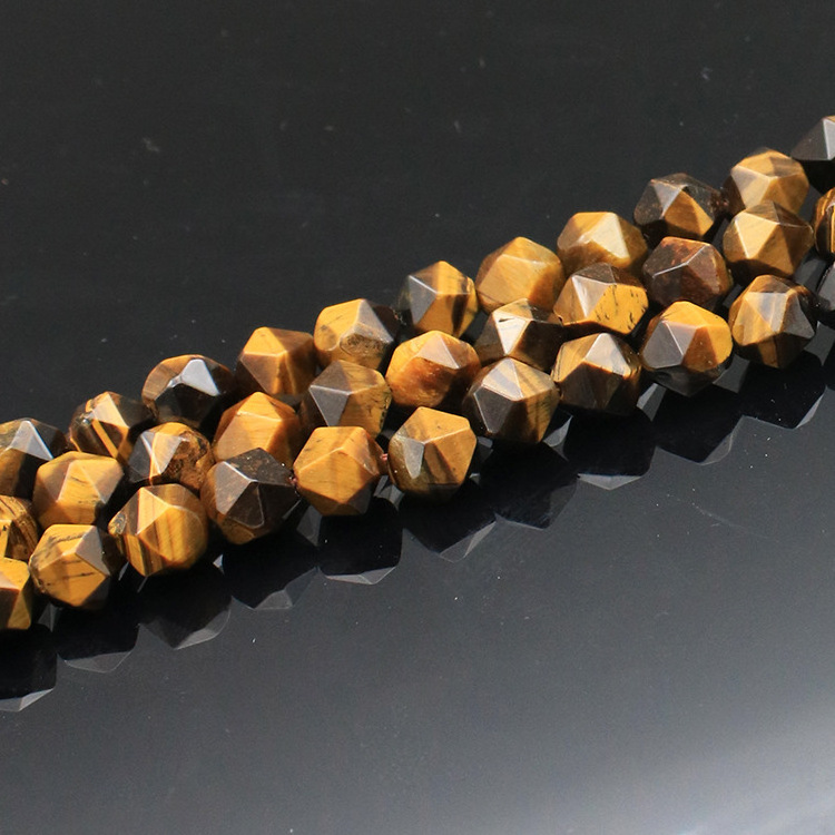 High Quality natural stone tiger's-eye facet gemstones loose beads DYI Jewelry