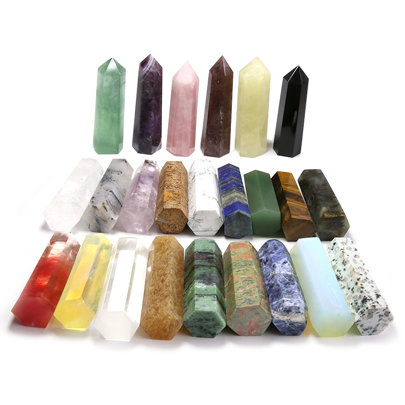 Wholesale Bulk 8-9cm Natural Gemstone Healing Stones Clear Rose Quartz Crystal Wand Point