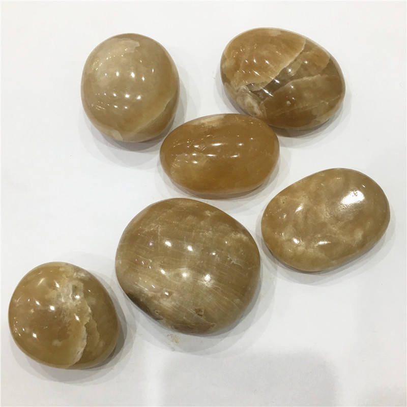 Wholesale price quartz crystal stone yellow jade topaz palm stone for healing