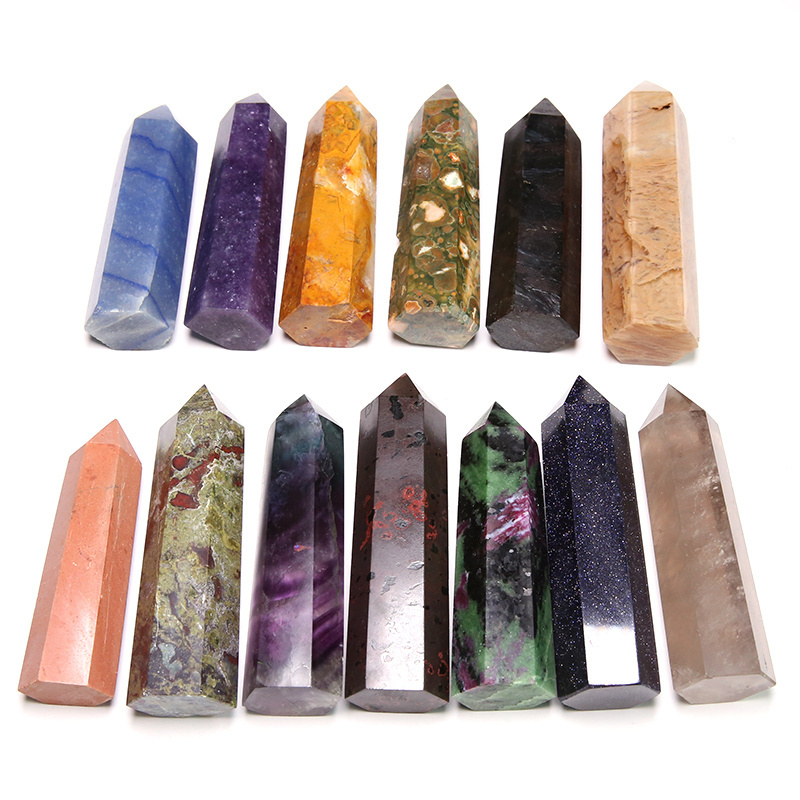 Wholesale Bulk 8-9cm Natural Gemstone Healing Stones Clear Rose Quartz Crystal Wand Point