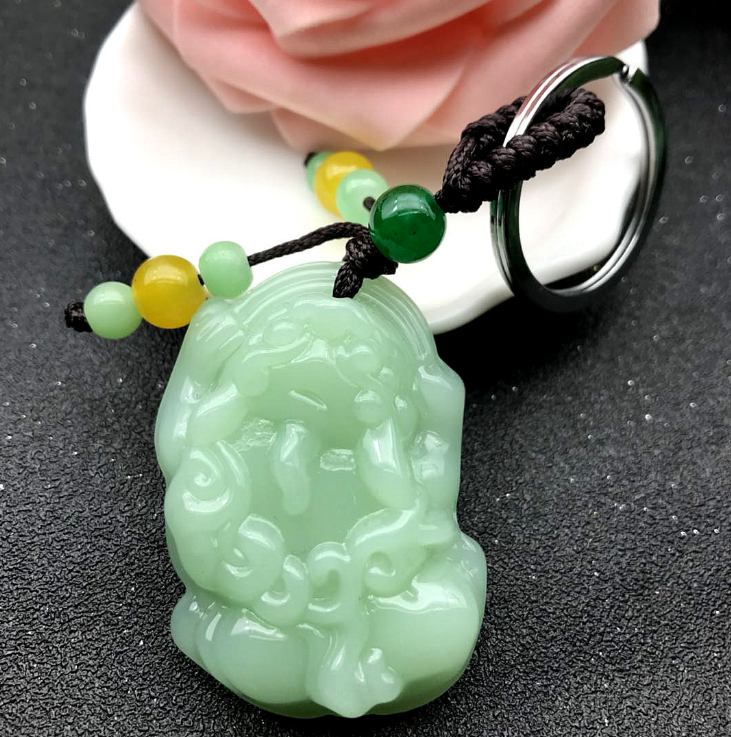 Manufacturers wholesale  coloured glaze green pi xiu fashion key chain