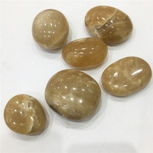 Wholesale price quartz crystal stone yellow jade topaz palm stone for healing