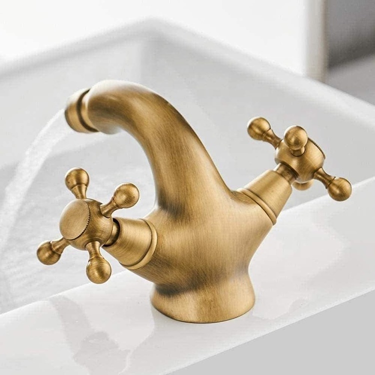 Deck Mounted Antique Brass Bathroom Bidet Faucet