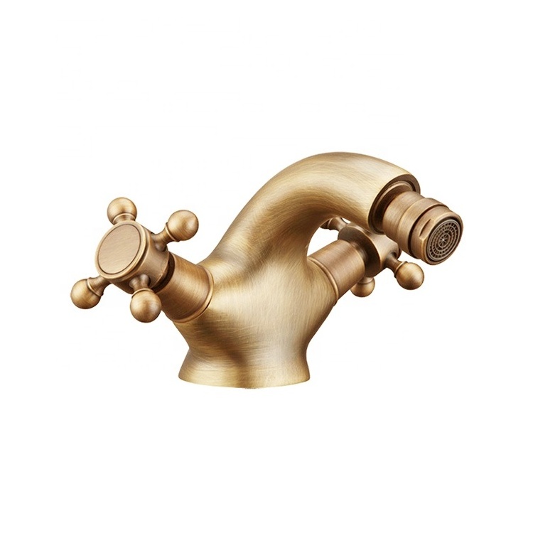 Deck Mounted Antique Brass Bathroom Bidet Faucet