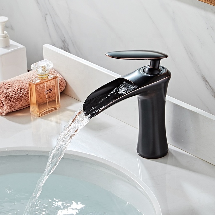 Single Handle Basin Waterfall Faucet ORB Wasserfall Wasserhahn