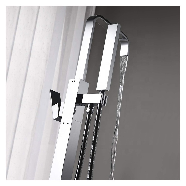 yile free standing floor mounted bathtub faucet