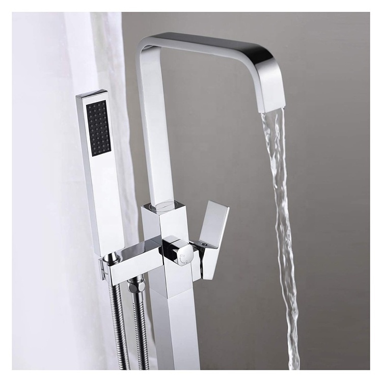 yile free standing floor mounted bathtub faucet