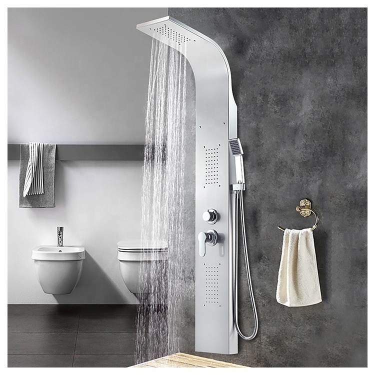 Yile hot sale wall mounted cheap rainfall shower wall panels with jets