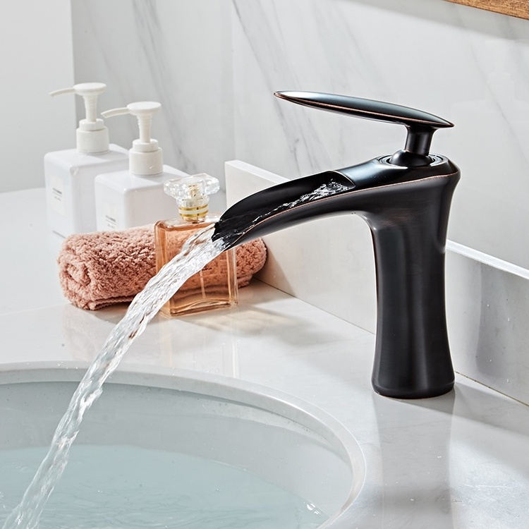 Single Handle Basin Waterfall Faucet ORB Wasserfall Wasserhahn