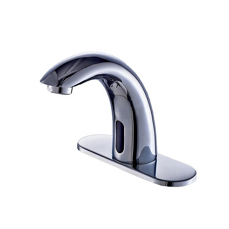 Hot sale cold only chrome finish brass motion automatic sensor basin faucet