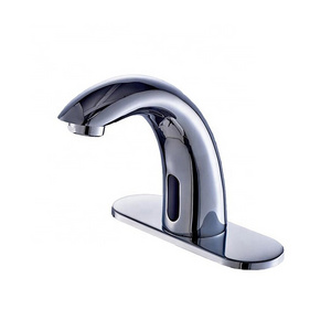 Hot sale cold only chrome finish brass motion automatic sensor basin faucet