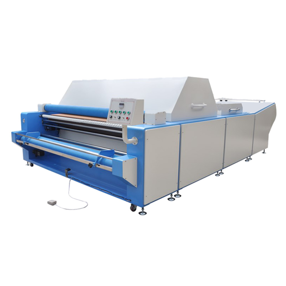 industrial fabric pre-shrinking , steam and heat setting machine