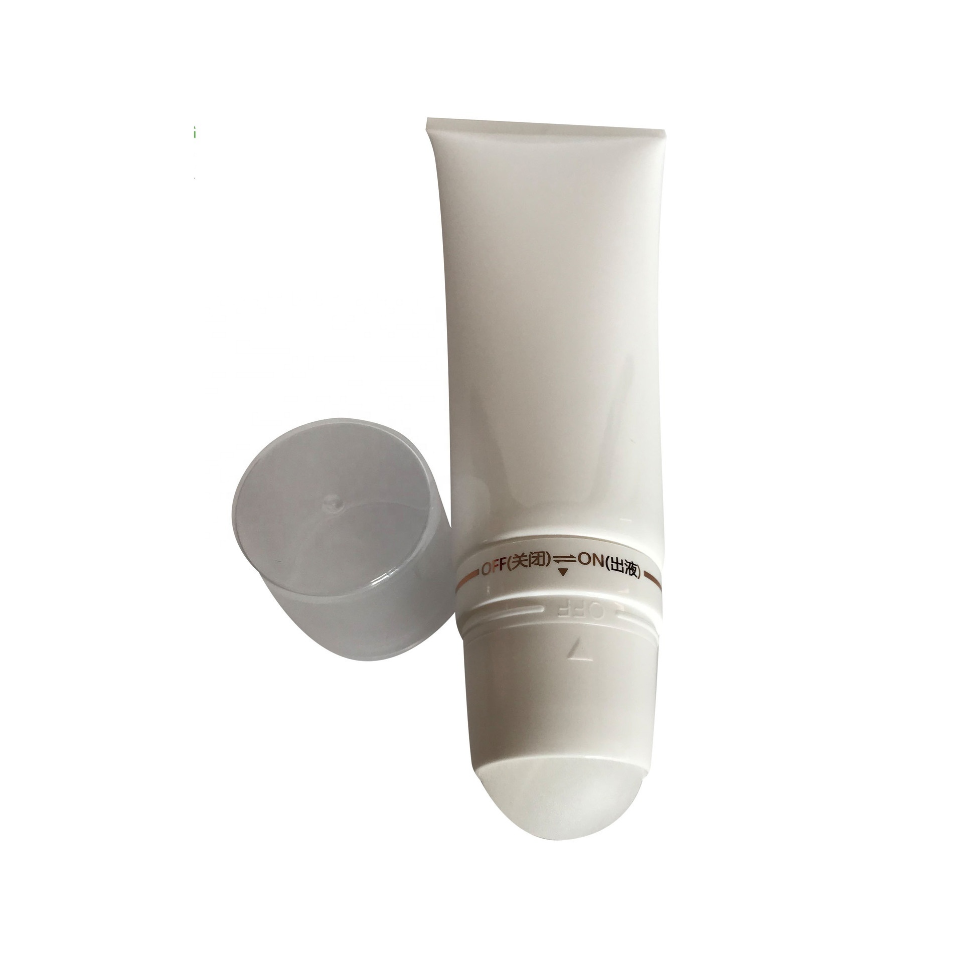 custom 100ml120ml150ml face washing body lotion cream packaging single ball roller massager cosmetic soft plastic tubes