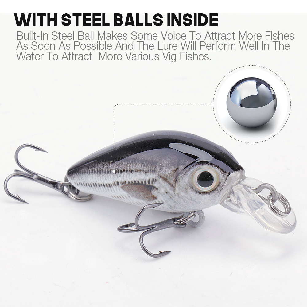 Crankbait Lure Artificial Hard Baits 3.6cm 3.6g Crank Bait Wobbler Fishing Lures