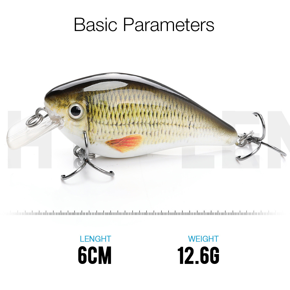 6cm 13g Square Bill unpainted crankbait Fishing Lures Hard Crank Bait Bass Fishing Baits Crank