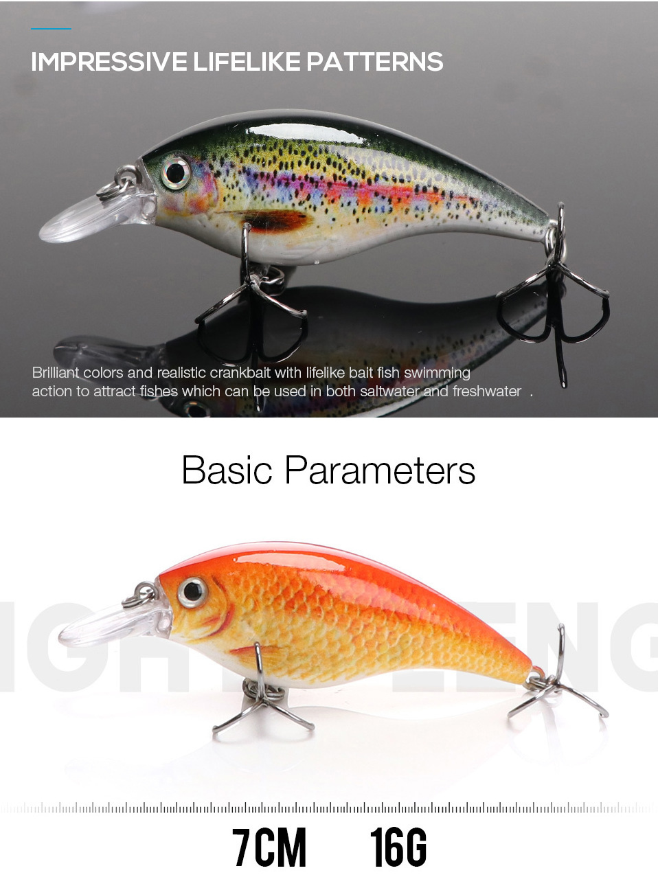 custom square bill crankbait blanks swim bait bass lure deep crankbait 70mm floating hard long lip minnow lure